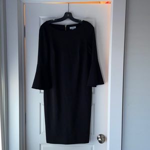 Calvin Klein Round Neck Bell Sleeve Dress